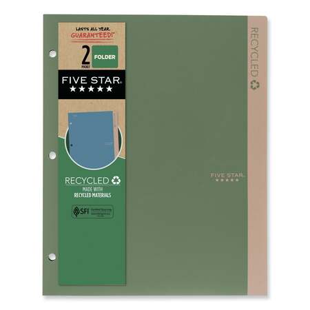 Five Star Recycled Plastic Two-Pocket Folder, 11 in. x 8.5 in., Randomly Assorted 330027